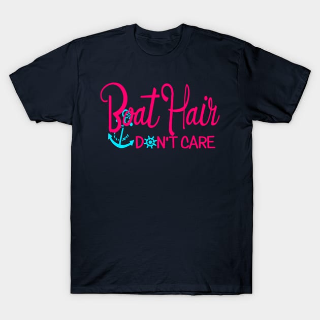 Boat Hair Pink T-Shirt by Gsweathers